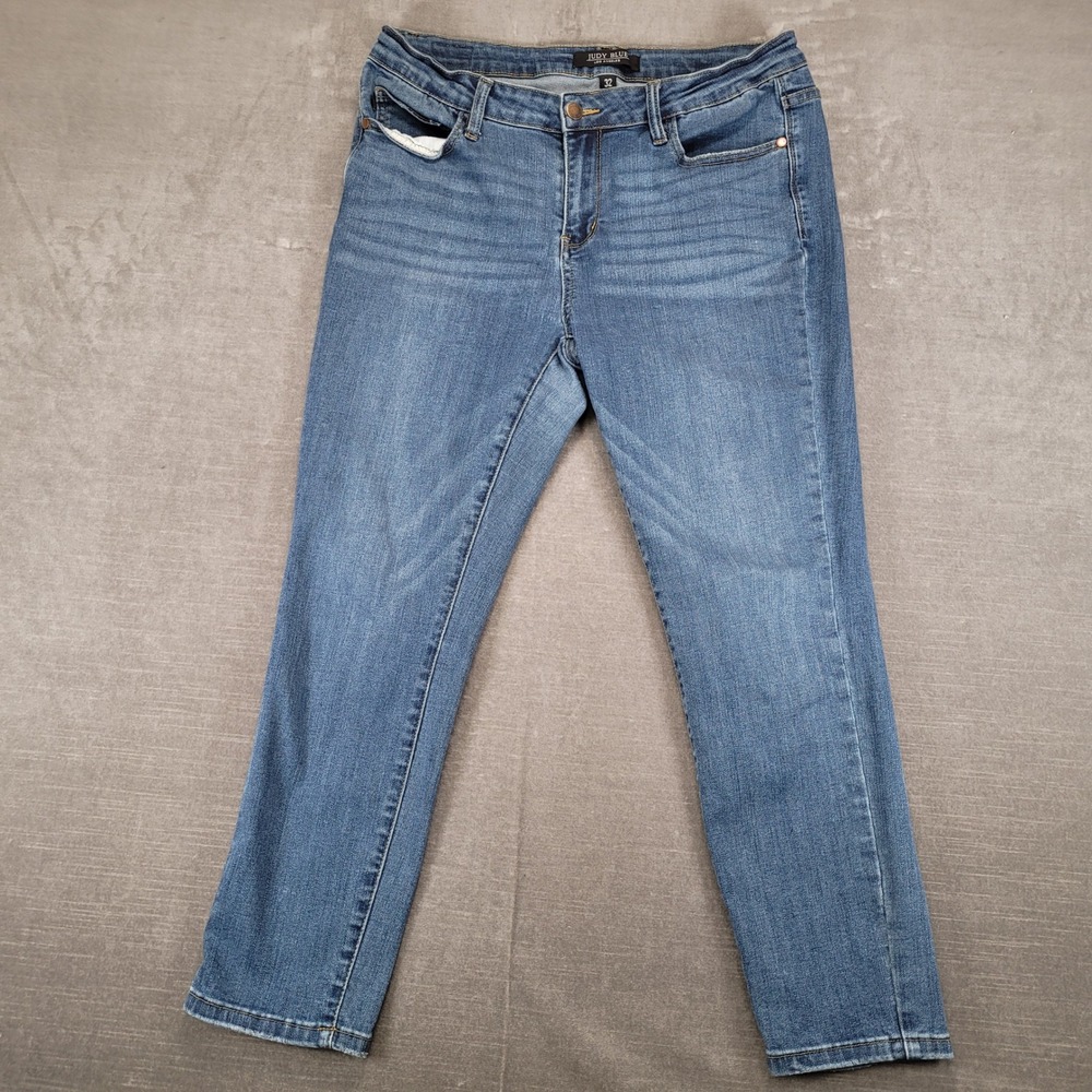 Judy Blue 32 Medium Wash Stretch Straight Leg Jeans Womens‎ Blue